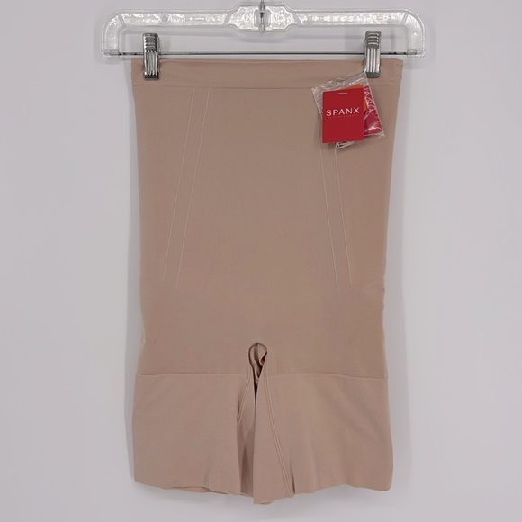 SPANX Oncore Sculpting High-Waisted Mid-Thigh Short Women’s Size Large Nude NWT! - Picture 3 of 15